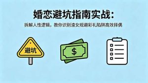 付费文章：婚恋避坑指南实战：拆解人性逻辑，教你识别渣女规避彩礼陷阱高效择偶-优创圈