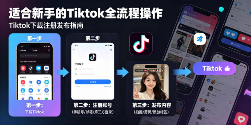 Tiktok下载注册发布,适合新手的Tiktok全流程操作-优创圈