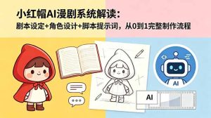 小红帽AI漫剧系统解读:剧本设定+角色设计+脚本提示词,从0到1完整制作流程-优创圈
