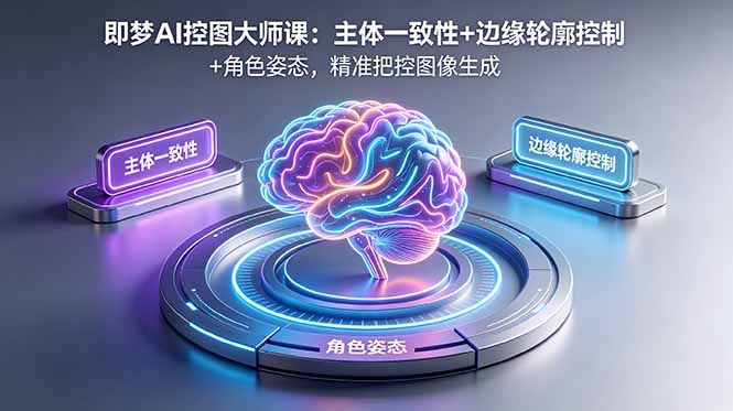 即梦AI控图大师课:主体一致性+边缘轮廓控制+角色姿态,精准把控图像生成-优创圈