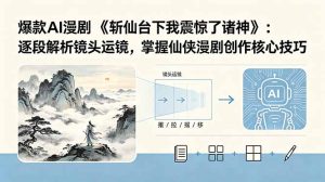 爆款AI漫剧《斩仙台下我震惊了诸神》:逐段解析镜头运镜,掌握仙侠漫剧创作核心技巧-优创圈