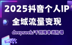 抖音个人IP全域流量变现进阶课,deepseek千川爆单进阶课(更新2026年05月)-优创圈