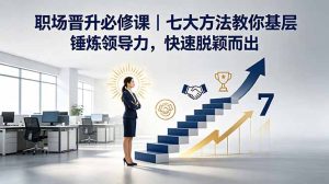 付费文章:职场晋升必修课|七大方法教你基层锤炼领导力,快速脱颖而出-优创圈