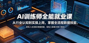 AI训练师全能就业课,从行业认知到实操上岗,掌握全流程数据技能,轻松入职新兴热门岗位-优创圈