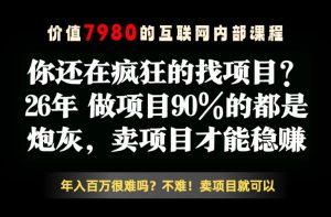 26年请不要疯狂的找项目了,卖项目远比你想象的暴利,你也可以月入10W+【揭秘】-优创圈