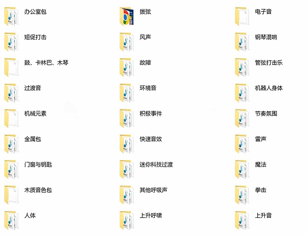 宝藏音效合集包！60+多种音效分类，共计3900个，分类清晰，全中文分类，高品质剪辑音效素材包-优创圈
