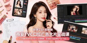 即梦2.0+剪映商业TVC口红广告大片实战课｜从分镜脚本创作到AI成片+后期精修，全流程打造品牌级产品广告-优创圈