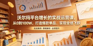 沃尔玛平台增长的实战运营课，从0到100W，打造爆款单品，实现业绩飞跃-优创圈