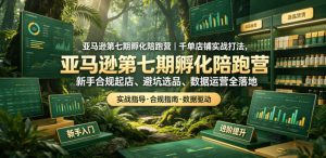 亚马逊第七期孵化陪跑营｜千单店铺实战打法，新手合规起店、避坑选品、数据运营全落地-优创圈