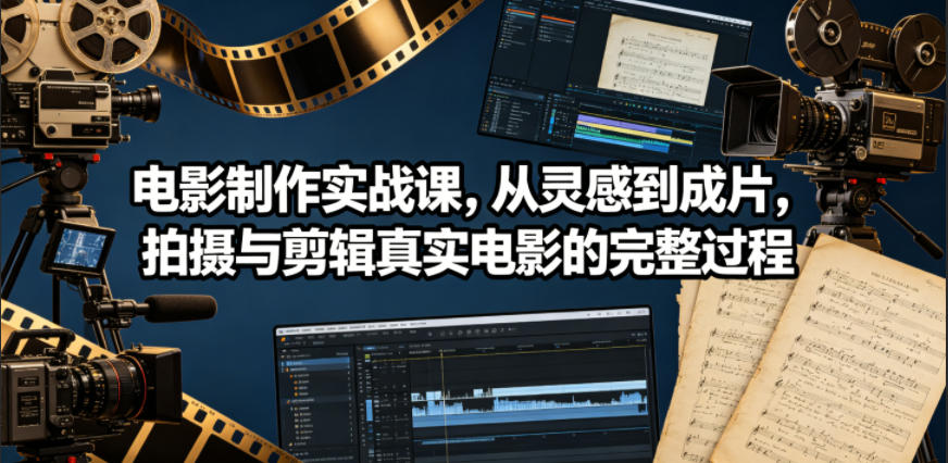 电影制作实战课,从灵感到成片,拍摄与剪辑真实电影的完整过程【原创双语字幕】-优创圈