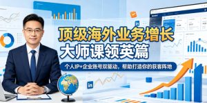 顶级海外业务增长大师课领英篇,个人IP+企业账号双驱动,帮助打造你的获客阵地-优创圈