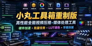 小丸工具箱重制版–高性能全能视频压缩+媒体处理工具｜硬件加速+批量任务+LUT调色+字幕封装-优创圈