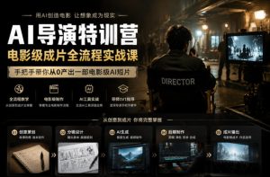 AI导演特训营，电影级成片全流程实战课，手把手带你从0产出一部电影级AI短片-优创圈