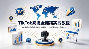 TikTok+独立站跨境基础全套教程，拆解平台盈利逻辑，新手从零跑通变现全流程-优创圈