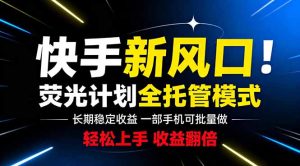 快手新风口来了!一部手机即可操作,很多人已经开始批量放大收益-优创圈