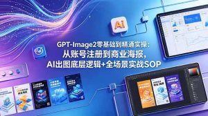 GPT-Image2零基础到精通实操：从账号注册到商业海报，AI出图底层逻辑+全场景实战SOP-优创圈
