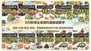 9w粉博主亲授科普解说教学:选题+文案+配音+剪辑,零基础吃透伙伴计划+精选双份收益-优创圈