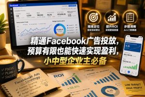 精通Facebook广告投放,预算有限也能快速实现盈利,小中型企业主必备【原创双语字幕】-优创圈