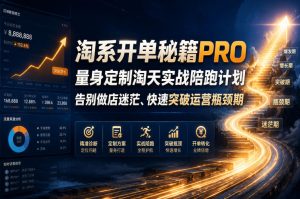 淘系开单秘籍PRO,量身定制淘天实战陪跑计划,告别做店迷茫、快速突破运营瓶颈期(2026年6月11)-优创圈