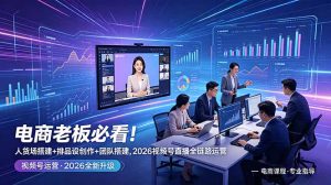 电商老板必看!人货场搭建+排品设计+素材创作+团队搭建,2026视频号直播全链路运营-优创圈
