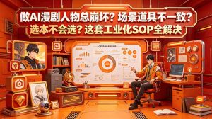 做AI漫剧人物总崩坏?场景道具不一致?选本不会选?这套工业化SOP全解决 (更新)-优创圈