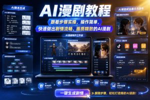 AI漫剧教程，跟着步骤实操，操作简单，快速做出剧情流畅、画质精致的AI漫剧-优创圈