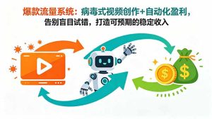 爆款流量系统:病毒式视频创作+自动化盈利,告别盲目试错,打造可预期的稳定收入-优创圈