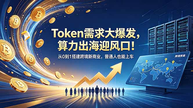Token需求大爆发,算力出海迎风口!从0到1搭建跨境新商业,普通人也能上车-优创圈