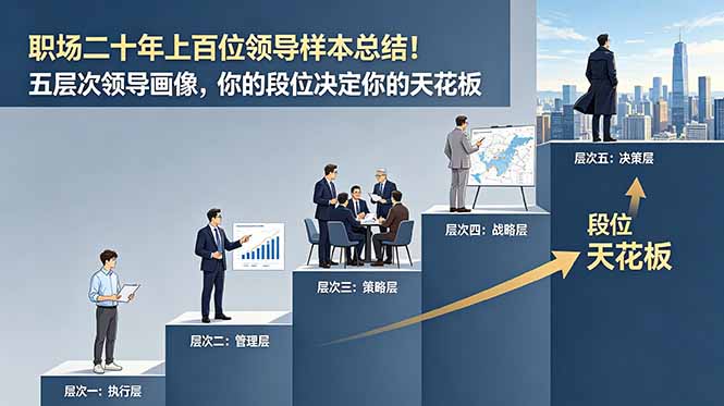付费文章:职场二十年上百位领导样本总结!五层次领导画像,你的段位决定你的天花板-优创圈