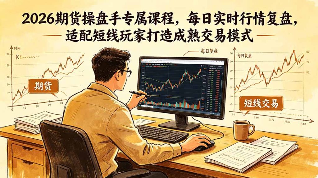 2026期货操盘手专属课程-更新6月,每日实时行情复盘,适配短线玩家打造成熟交易模式-优创圈