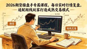 2026期货操盘手专属课程-更新6月,每日实时行情复盘,适配短线玩家打造成熟交易模式-优创圈