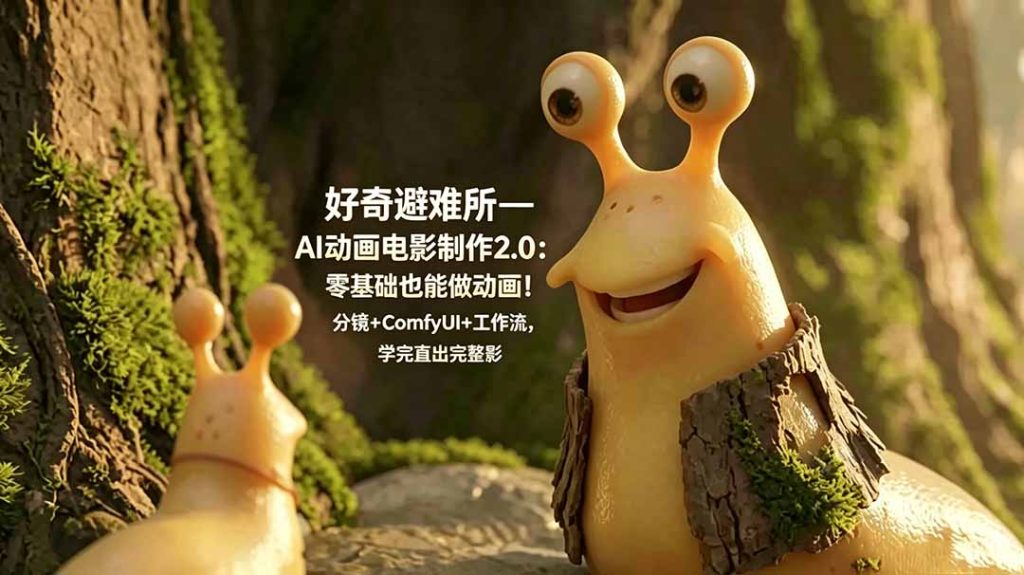 好奇避难所—AI动画电影制作2.0:零基础也能做动画!分镜+ComfyUI+工作流,学完直出完整影片-优创圈