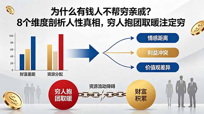 付费文章:为什么有钱人不帮穷亲戚?8个维度剖析人性真相,穷人抱团取暖注定穷-优创圈