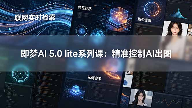 即梦AI 5.0 lite实战课:联网实时检索+特征迁移+指令遵循+示例参考,精准控制AI出图-优创圈