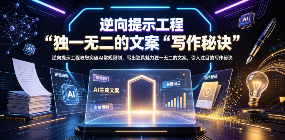 逆向提示工程教您突破AI常规限制,写出独具魅力独一无二的文案,引人注目的写作秘诀【原创双语字幕】-优创圈