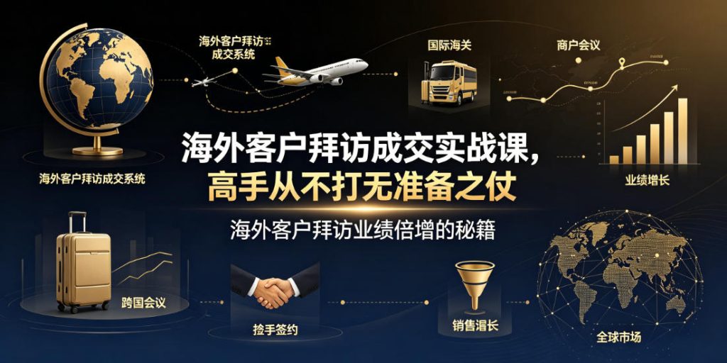 海外客户拜访成交实战课,高手从不打无准备之仗,海外客户拜访业绩倍增的秘籍-优创圈