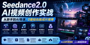 Seedance2.0 AI视频创作实战,从新手到AI导演,0基础也能成片接单变现-优创圈