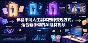 体验不同人生副本四种变现方式,适合新手做的AI题材视频-优创圈