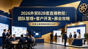 2026外贸B2B套直播教程:团队管理+客户开发+展会攻略,配套全套落地标准化SOP-优创圈