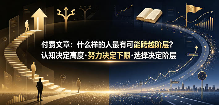 付费文章:什么样的人最有可能跨越阶层?认知决定高度·努力决定下限·选择决定阶层-优创圈