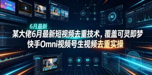 某大佬6月最新短视频去重技术,覆盖可灵即梦快手Omni视频号生视频去重实操-优创圈