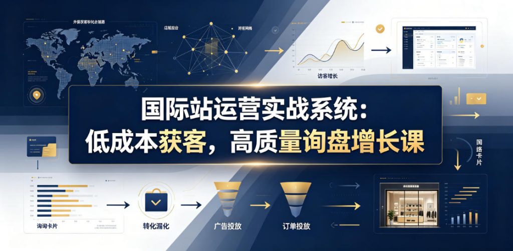 国际站运营实战系统:低成本获客,高质量询盘增长课(更新26年)-优创圈