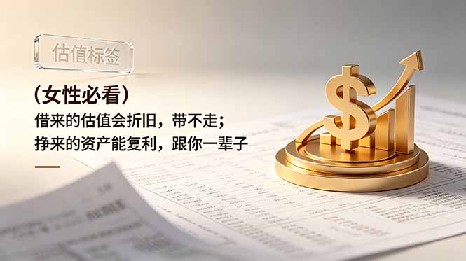 付费文章：（女性必看）借来的估值会折旧，带不走；挣来的资产能复利，跟你一辈子-优创圈