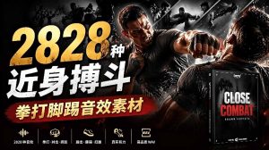 宝藏级别音效！2828种近身搏斗拳打脚踢音效素材，全部中文分类，免解压使用  Close Combat-优创圈