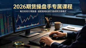 2026期货操盘手专属课程-更新6月，每日实时行情复盘，适配短线玩家打造成熟交易模式-优创圈