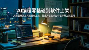 AI编程零基础到软件上架：从安装开发工具到发布上线，普通人也能做出小程序并上架应用商店-优创圈