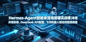 Hermes-Agent智能体落地部署实战课|本地环境安装、DeepSeek API配置、飞书机器人联动完整搭建教程-优创圈