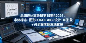 品牌设计高阶班第15期2026,字体标志+图形LOGO+AIGC设计+IP形象+VI全案落地系统教程-优创圈