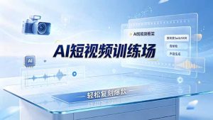 老陈AI短视频训练场：AI短视频框架+换背景SwitchXAI+首尾帧+声音生成，轻松复刻爆款-优创圈