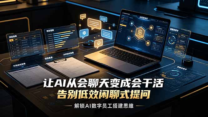让AI从会聊天变成会干活，告别低效闲聊式提问，解锁AI数字员工搭建思维-优创圈